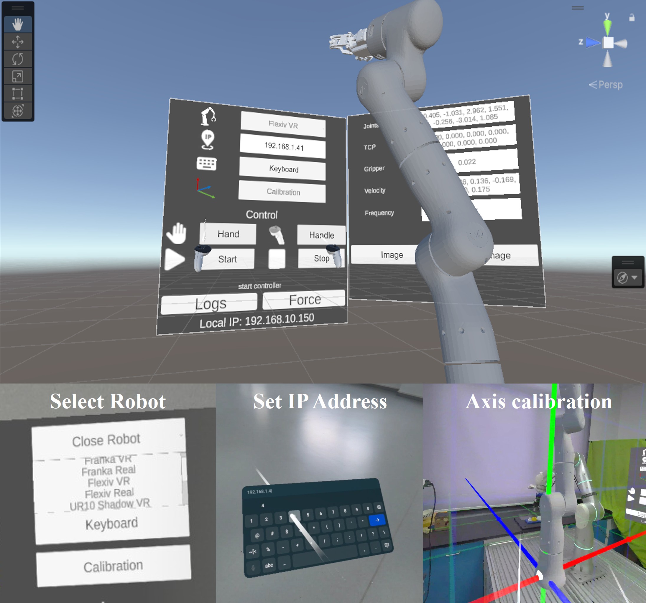 VR Application Interface